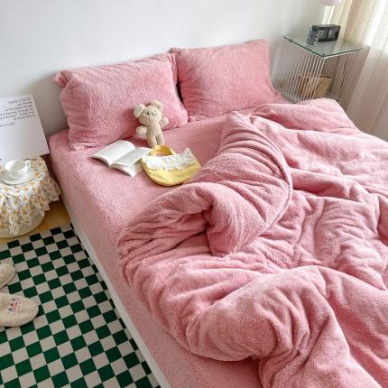 91家纺网 家纺一手货源 找家纺 （总）六巷胡同 2021新款ins风韩国泡芙绒四件套