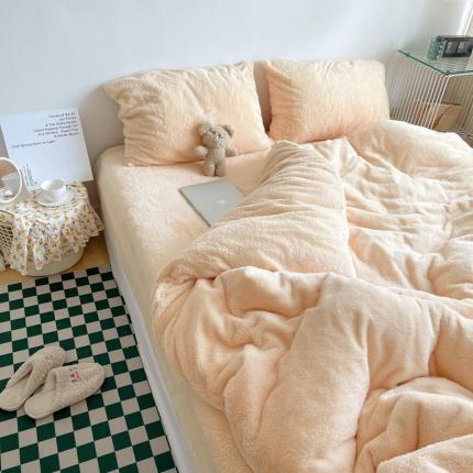 91家纺网 家纺一手货源 找家纺 （总）六巷胡同 2021新款ins风韩国泡芙绒四件套