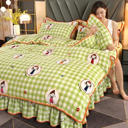 91家纺网 家纺一手货源 找家纺 (总）冉美家纺 2021新款牛奶绒四件套