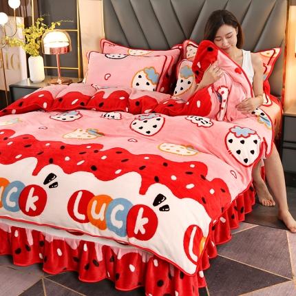 91家纺网 家纺一手货源 找家纺 (总）冉美家纺 2021新款牛奶绒四件套