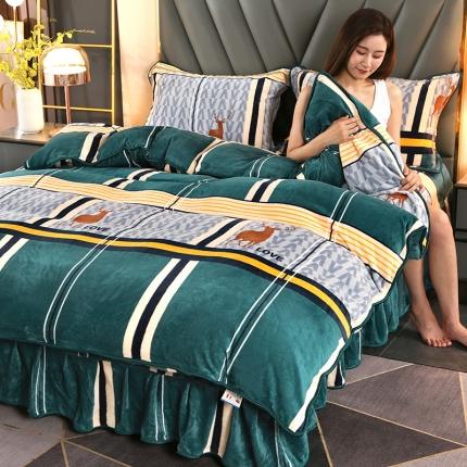 91家纺网 家纺一手货源 找家纺 (总）冉美家纺 2021新款牛奶绒四件套