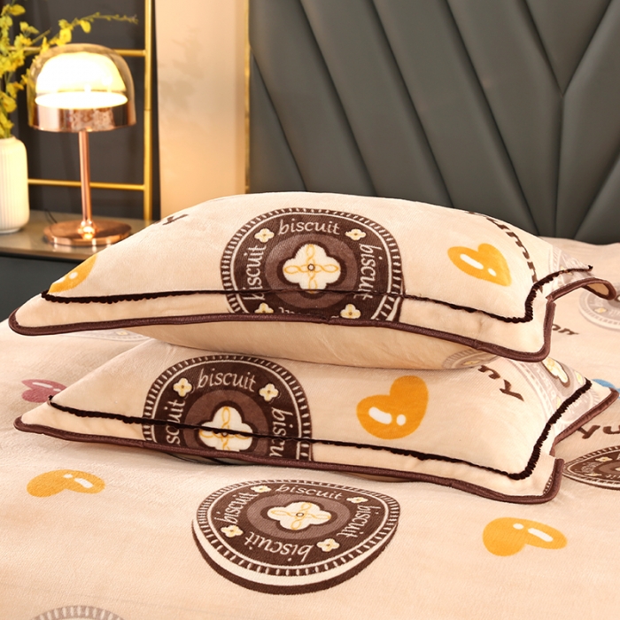 91家纺网 家纺一手货源 找家纺 冉美家纺 2021新款牛奶绒四件套 奥利奥