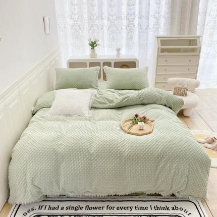 91家纺网 家纺一手货源 找家纺 （总）玛奇朵 2021新款豆豆绒珍珠款四件套-梦露系列