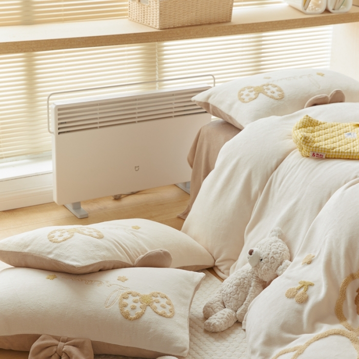 91家纺网 家纺一手货源 找家纺 朗莎家纺 2021新款毛巾绣牛奶绒四件套 悠悠熊卡其