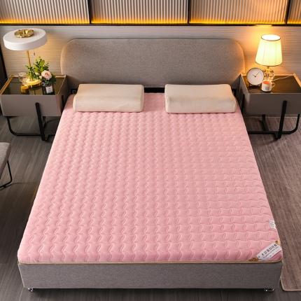 宇煊床垫 2021新款大豆水晶绒床垫大床 水晶绒粉色