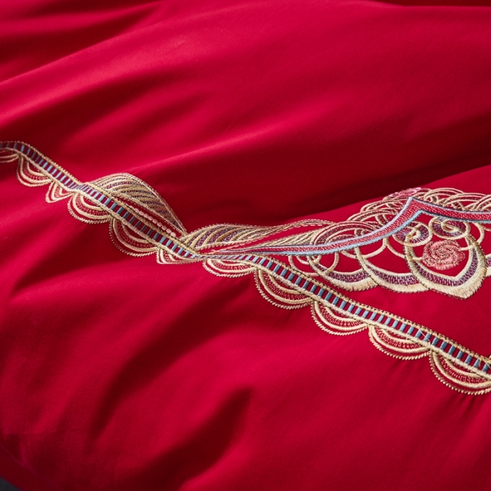 91家纺网 家纺一手货源 找家纺 高大尚 2021新款长绒棉磨毛系列婚庆多件套浪漫满屋