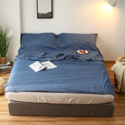 91家纺网 家纺一手货源 找家纺 安莱生活 2021新款全棉水洗棉色织睡袋 牛仔蓝