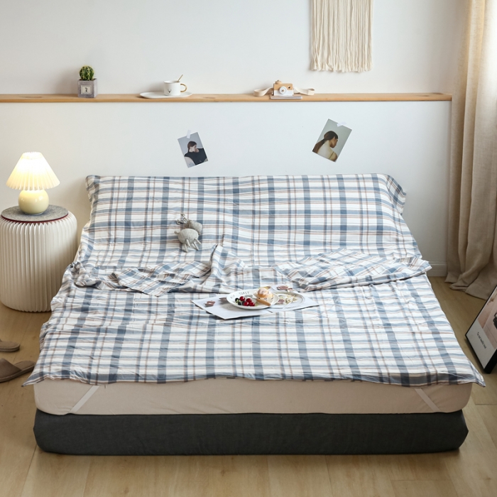 91家纺网 家纺一手货源 找家纺 （总）安莱生活 2023新款全棉水洗棉色织睡袋