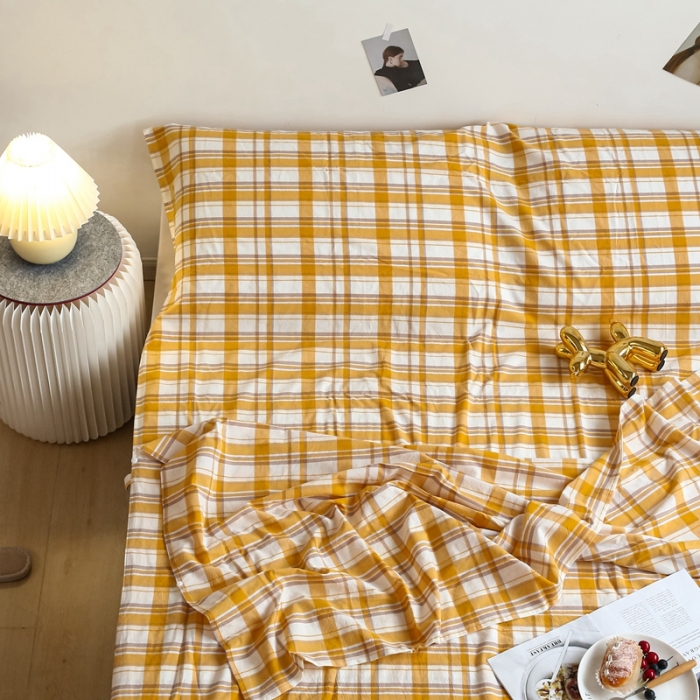 91家纺网 家纺一手货源 找家纺 安莱生活 2021新款全棉水洗棉色织睡袋 芒果格