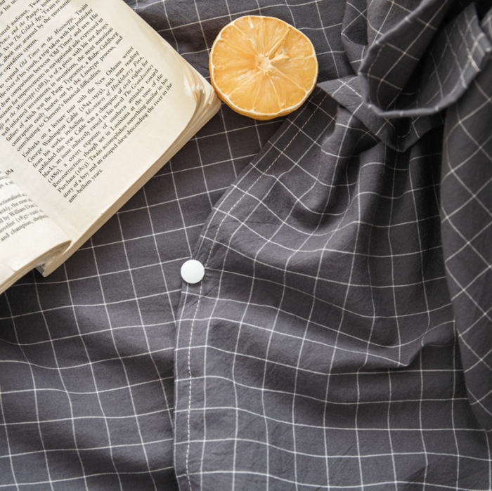 91家纺网 家纺一手货源 找家纺 安莱生活 2021新款全棉水洗棉色织睡袋 小灰格