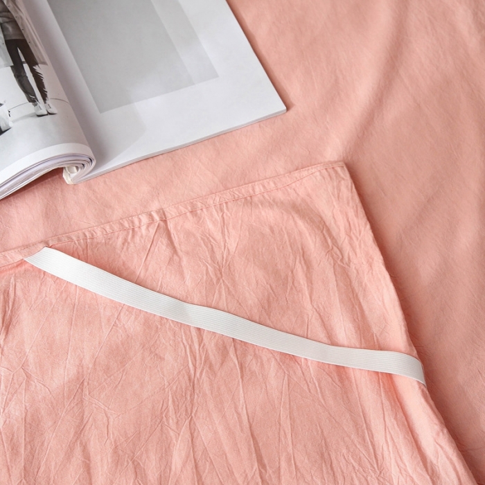 91家纺网 家纺一手货源 找家纺 安莱生活 2021新款全棉水洗棉色织睡袋 纯粉