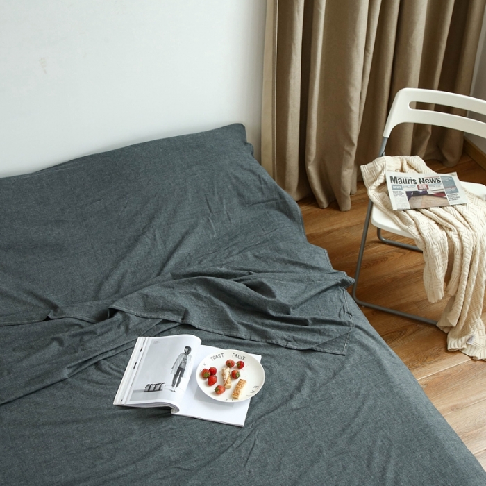 91家纺网 家纺一手货源 找家纺 安莱生活 2021新款全棉水洗棉色织睡袋 深灰