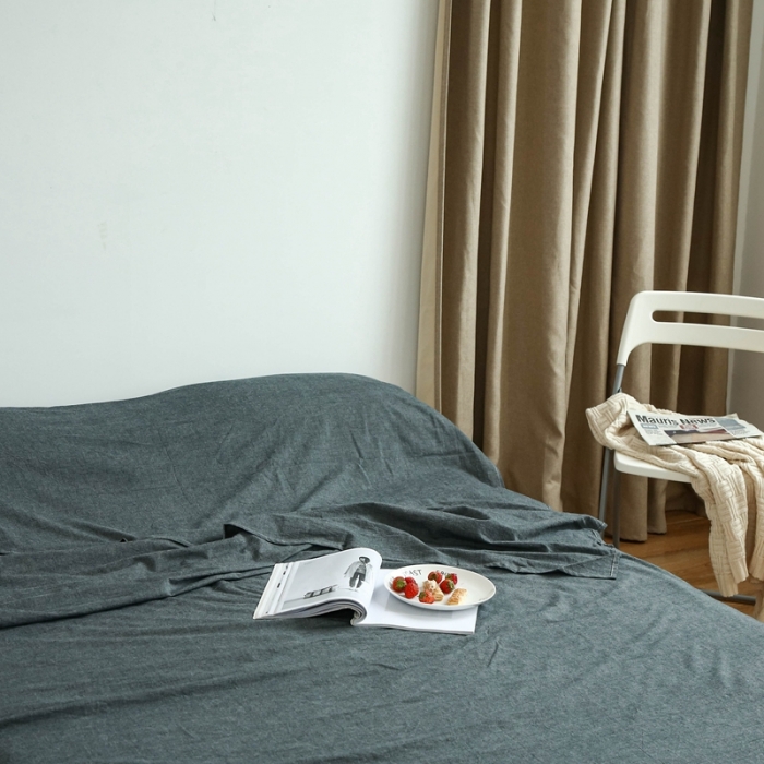 91家纺网 家纺一手货源 找家纺 安莱生活 2021新款全棉水洗棉色织睡袋 深灰