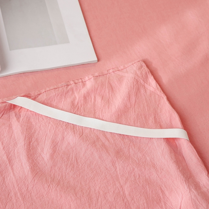 91家纺网 家纺一手货源 找家纺 安莱生活 2021新款全棉水洗棉色织睡袋 玫红