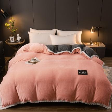 91家纺网 家纺一手货源 找家纺 (总）宅部落 2022新款加厚牛奶绒被套