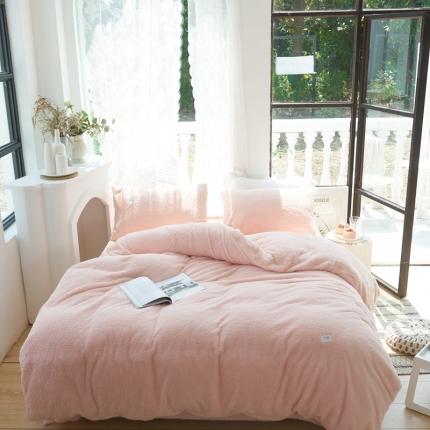 91家纺网 家纺一手货源 找家纺 北纬27度2021新款韩式泰迪绒简约系列四件套 简约玉色