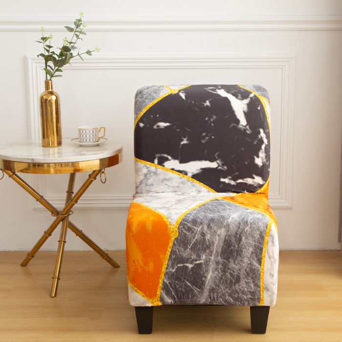 91家纺网 家纺一手货源 找家纺 兴妮雅家纺2021新款印花胖椅子套 乐享生活-橙