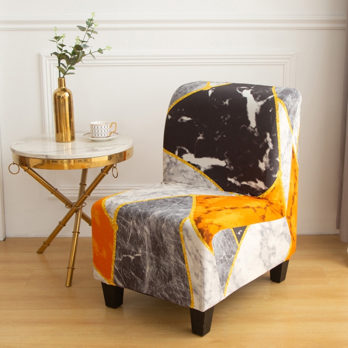 91家纺网 家纺一手货源 找家纺 兴妮雅家纺2021新款印花胖椅子套 乐享生活-橙