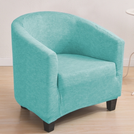 91家纺网 家纺一手货源 找家纺 弹力单人印花卡座沙发套 咖啡厅全包沙发罩 防尘半圆圈椅套