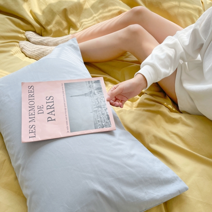 91家纺网 家纺一手货源 找家纺 时年家纺2021新款全棉磨毛纯色混搭四件套 焦糖奶油