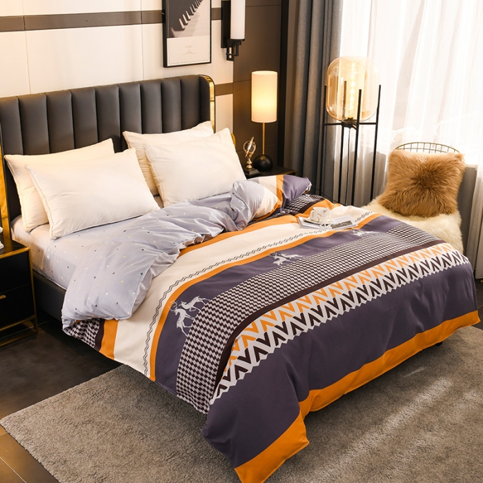 91家纺网 家纺一手货源 找家纺 赫然家纺 新款斜纹磨毛单品被套 麋鹿之家