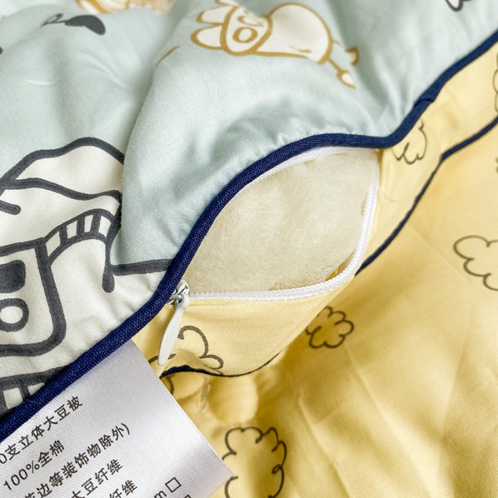 91家纺网 家纺一手货源 找家纺 高伦雅芙2021新款60支全棉长绒棉大豆儿童被幼儿园纯棉被芯 太空人