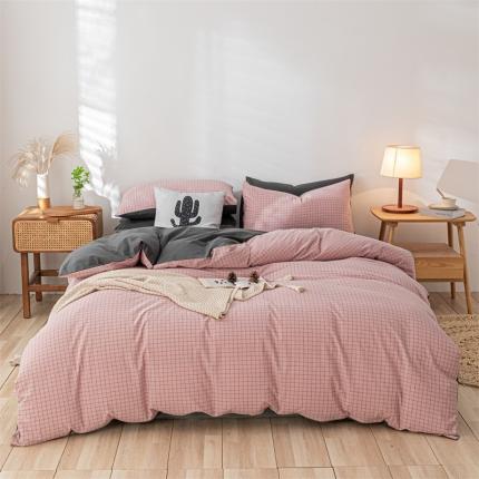 91家纺网 家纺一手货源 找家纺 （总）蓝巢家纺 2021新款全棉色织水洗棉四件套