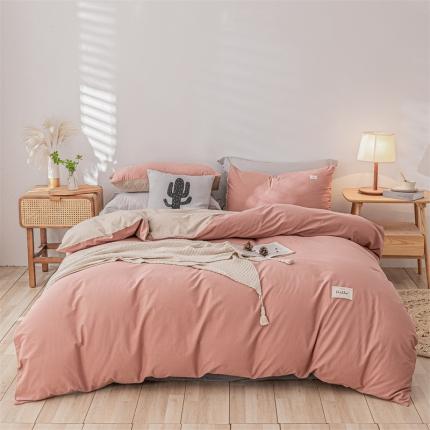 91家纺网 家纺一手货源 找家纺 （总）蓝巢家纺 2021新款全棉色织水洗棉四件套