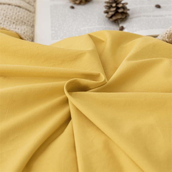 91家纺网 家纺一手货源 找家纺 蓝巢家纺 2021新款全棉色织水洗棉四件套 混搭-姜黄