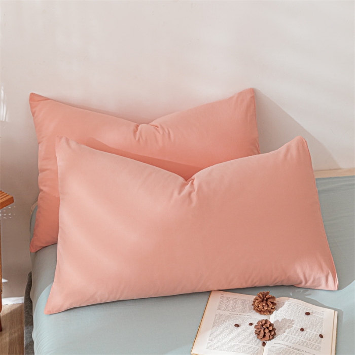 91家纺网 家纺一手货源 找家纺 蓝巢家纺 2021新款全棉色织水洗棉四件套 混搭-香叶粉