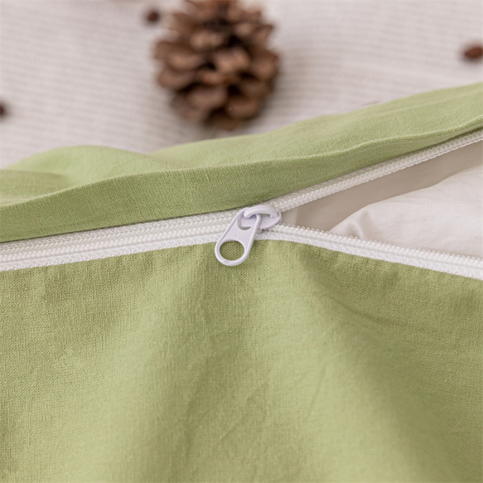 91家纺网 家纺一手货源 找家纺 蓝巢家纺 2021新款全棉色织水洗棉单被套 混搭-抹茶绿