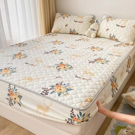 91家纺网 家纺一手货源 找家纺 （总）预言家纺 2023新款牛奶绒夹棉床笠