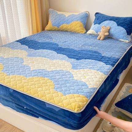 91家纺网 家纺一手货源 找家纺 （总）预言家纺 2023新款牛奶绒夹棉床笠