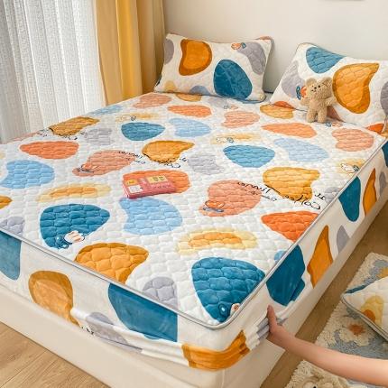 91家纺网 家纺一手货源 找家纺 （总）预言家纺 2023新款牛奶绒夹棉床笠