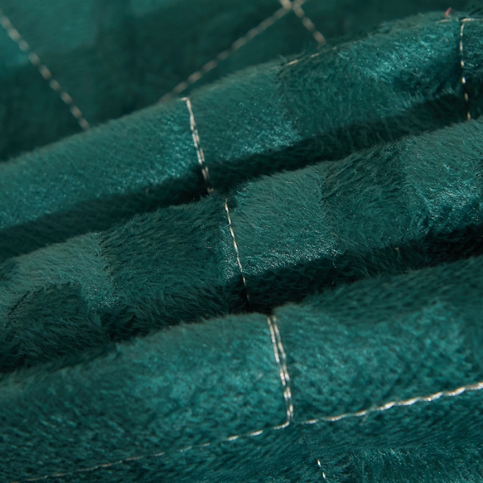 91家纺网 家纺一手货源 找家纺 网红馆2025新款天鹅绒夹棉单床裙 浅忆拾光-墨绿