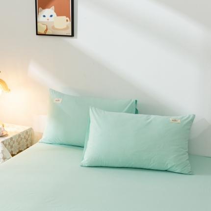 91家纺网 家纺一手货源 找家纺 ab家纺 2021新款全棉水洗棉单品枕套 梵星蓝