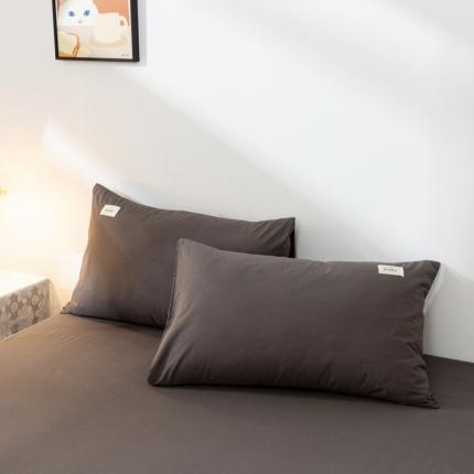 ab家纺 2021新款全棉水洗棉单品枕套 绅士灰