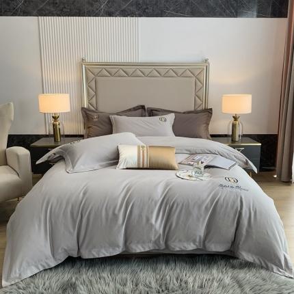 91家纺网 家纺一手货源 找家纺 （总）顾家家居 2023新款全棉80支磨毛绣花款四件套纯棉