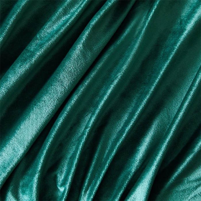 91家纺网 家纺一手货源 找家纺 骏腾 2022新款酒店轻奢刺绣水晶绒宝宝绒单床笠 墨绿