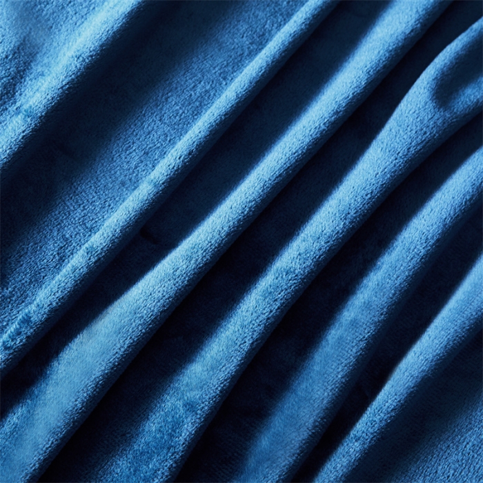 91家纺网 家纺一手货源 找家纺 骏腾 2022新款酒店轻奢刺绣水晶绒宝宝绒单床笠 深蓝