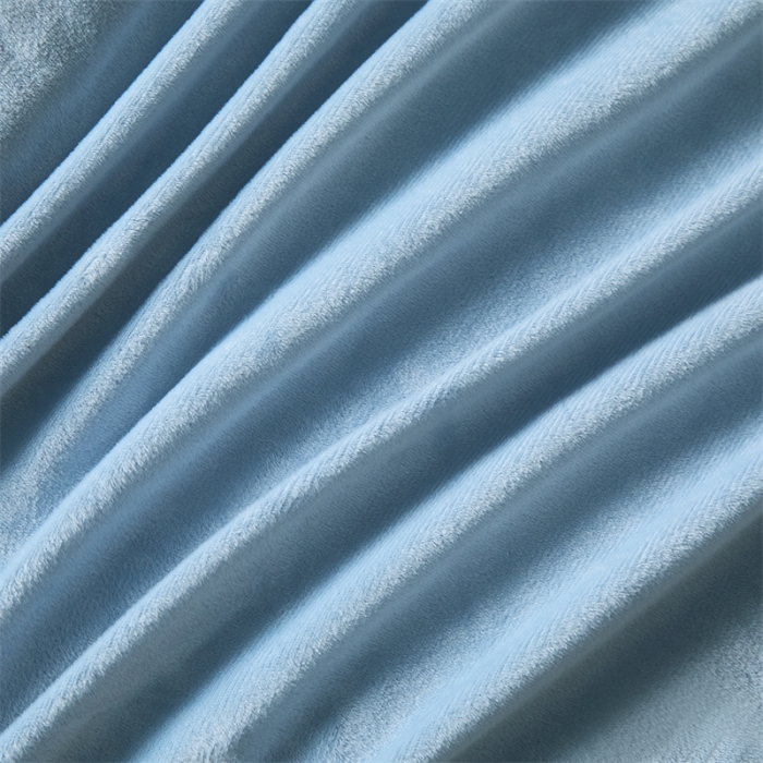 91家纺网 家纺一手货源 找家纺 骏腾 2022新款酒店轻奢刺绣水晶绒宝宝绒单床笠 天空蓝