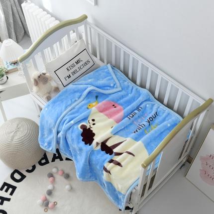 倍美毯业 2023新款儿童婴儿毛毯云毯童毯幼儿园午睡盖毯 小鹿天蓝
