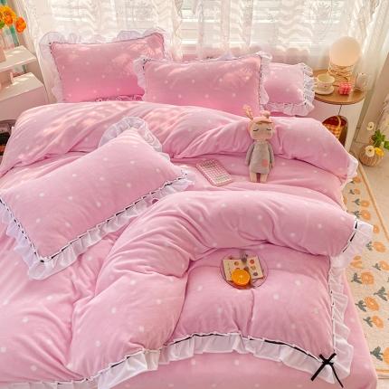 91家纺网 家纺一手货源 找家纺 （总）二八年华 2022新款牛奶绒四件套-冰淇淋