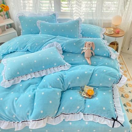 91家纺网 家纺一手货源 找家纺 （总）二八年华 2022新款牛奶绒四件套-冰淇淋