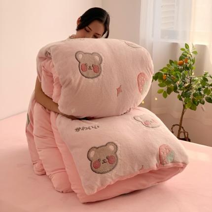 91家纺网 家纺一手货源 找家纺 （总）慕尚 2022新款5D雪花绒单品被套