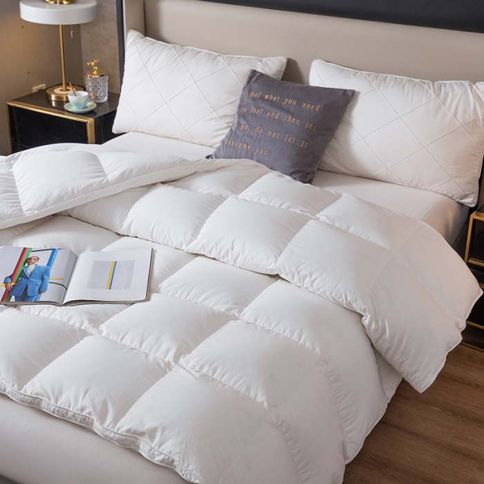 91家纺网 家纺一手货源 找家纺 洁蚕居 2021新款考拉绒鹅绒被 本白