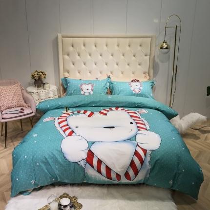 91家纺网 家纺一手货源 找家纺 （总）馨蕊2021秋冬新品50支贡缎全棉印花四件套