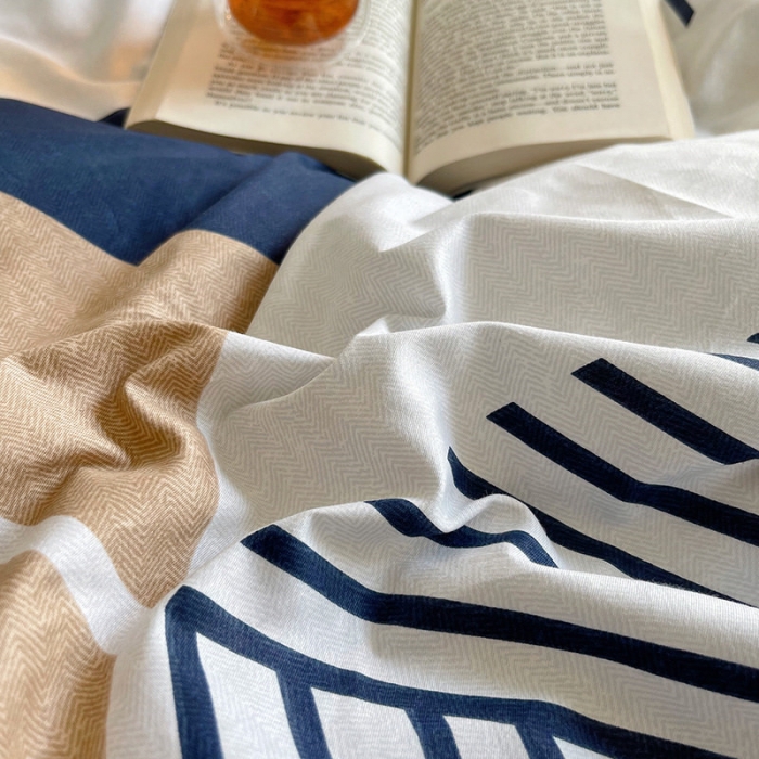 91家纺网 家纺一手货源 找家纺 盛馨家纺 2023新款复古风情13372全棉四件套 时尚空间