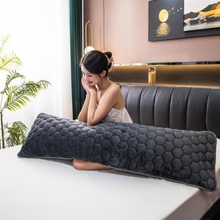 91家纺网 家纺一手货源 找家纺 22新款冬季牛奶绒双人枕套加长枕芯套珊瑚绒长枕套情侣枕套摩卡