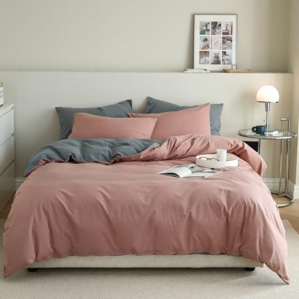 91家纺网 家纺一手货源 找家纺 （总）寐眠 2021新款A类40支全棉撞色四件套